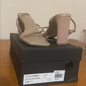 Corso Beige Strappy Heels
